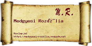 Medgyesi Rozália névjegykártya