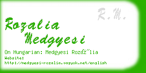 rozalia medgyesi business card